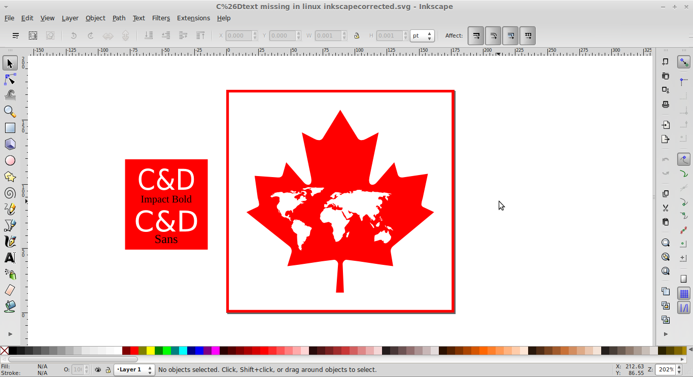 Screenshot-C%26Dtext missing in linux inkscapecorrected.svg - Inkscape.png