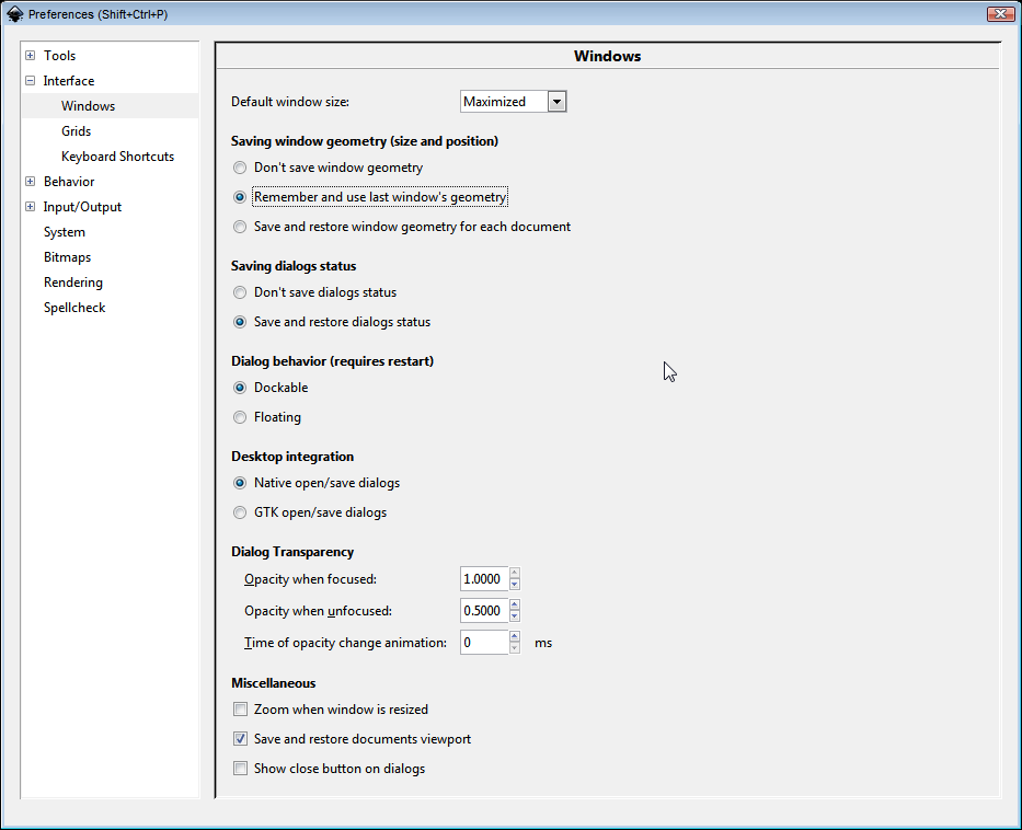 Inkscape does not save panel layout correctly InkscapeForum