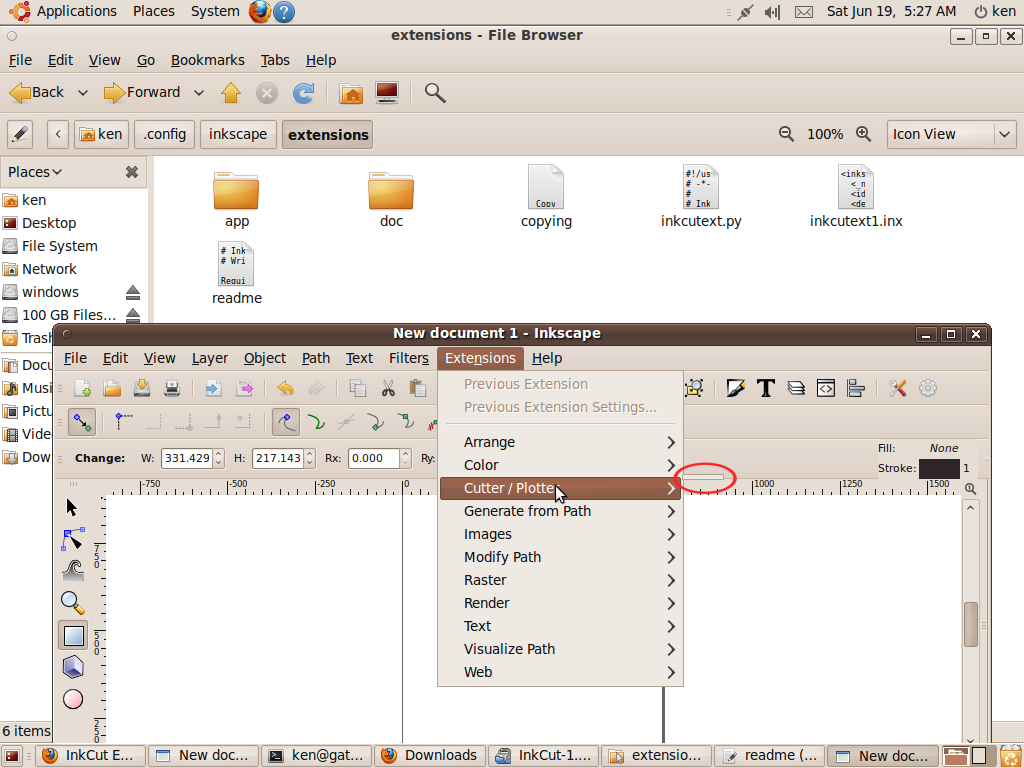 how to use inkscape extensions