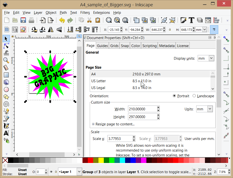 how to make an svg file in inkscape